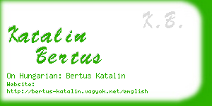 katalin bertus business card